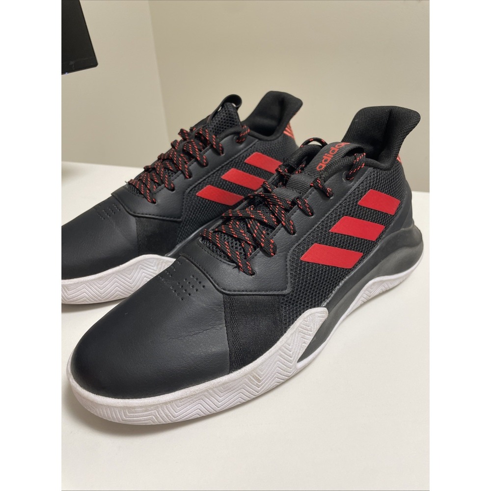 Adidas Cloudfoam Mens 7 Black Red Running Athletic Shoe EF1022 Sneaker